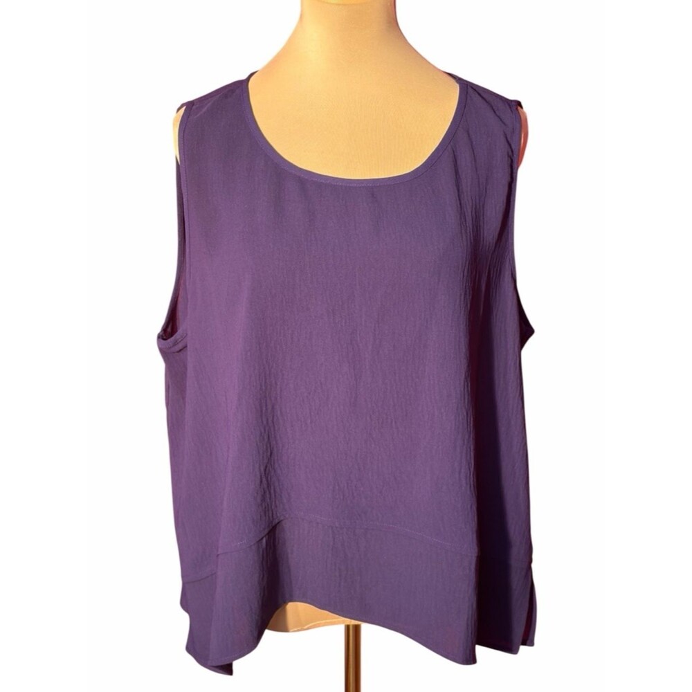 Moco Boutique Purple Sleeveless Blouse Lightweight Tank Top Size XL
